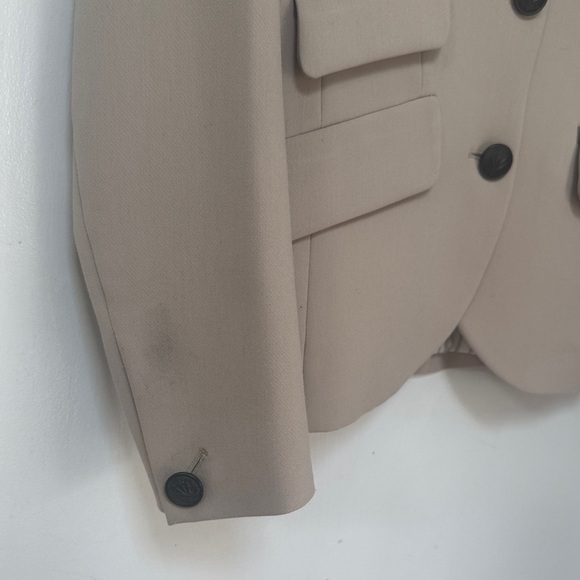 Rag and & Bone Slade Ponte Blazer Stone Size 0 - Picture 3 of 7